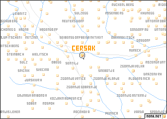 map of Ceršak