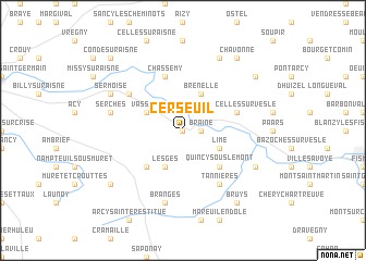 map of Cerseuil