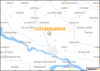 map of Certosa di Pavia