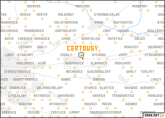 map of Čertousy