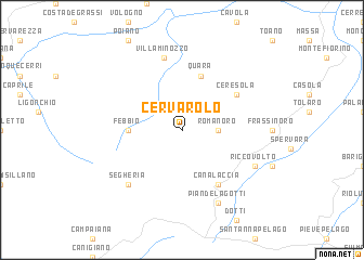 map of Cervarolo