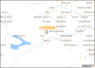 map of Cervaro