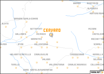 map of Cervaro