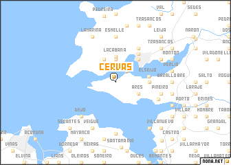 map of Cervás