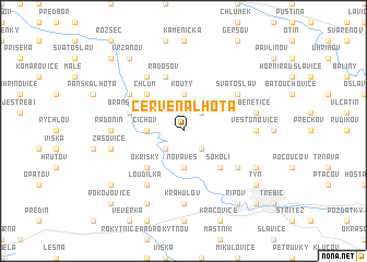 map of Červená Lhota