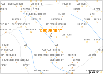 map of Červenany