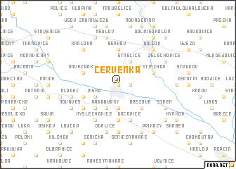 map of Červenka