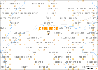 map of Cervenon