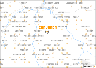 map of Cervenon