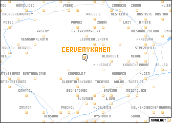 map of Červený Kameň