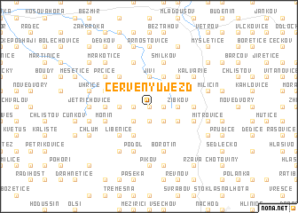 map of Červený Újezd