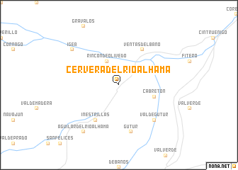 map of Cervera del Río Alhama