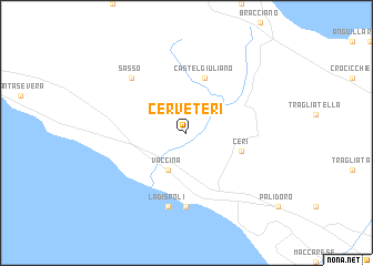 map of Cerveteri