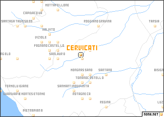 map of Cervicati