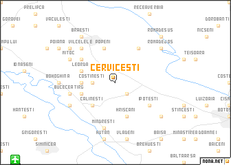 map of Cerviceşti