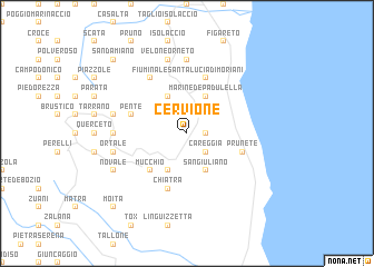 map of Cervione