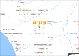 map of Cerzeto