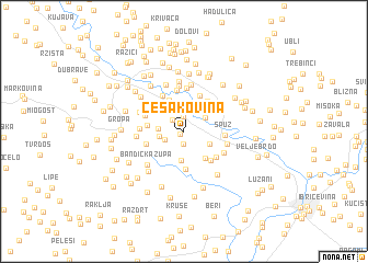 map of Ćesakovina