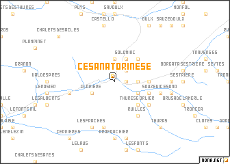 map of Cesana Torinese