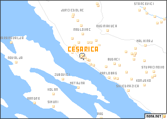map of Cesarica