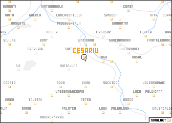 map of Cesariu