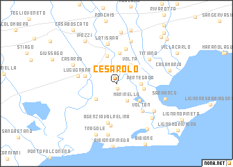 map of Cesarolo