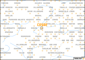 map of César