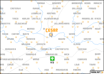 map of César