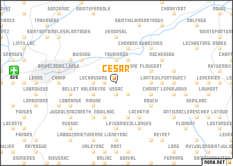 map of César