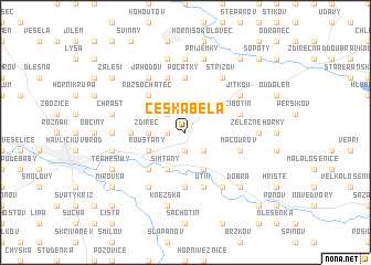 map of Česká Bělá