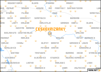 map of České Křižánky