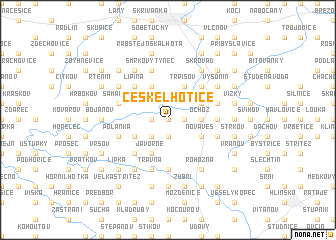 map of České Lhotice