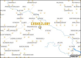 map of České Žleby