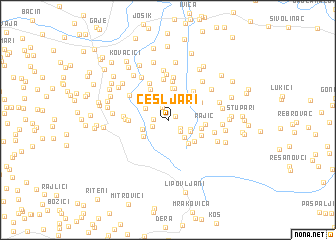 map of Češljari