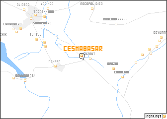 map of Çeşmǝbasar