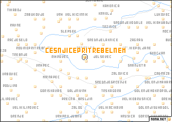 map of Češnjice pri Trebelnem