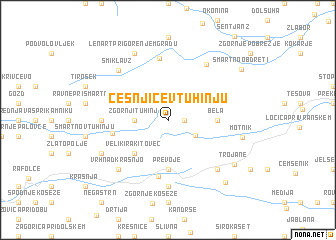 map of Češnjice v Tuhinju