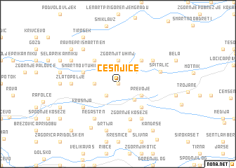 map of Češnjice