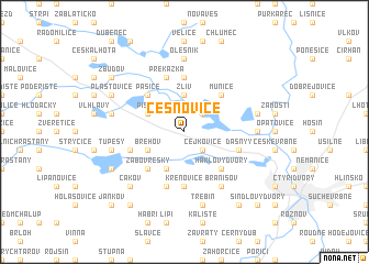 map of Češnovice