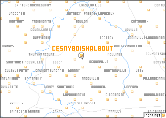 map of Cesny-Bois-Halbout
