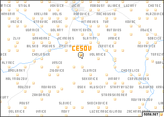 map of Češov