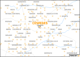 map of Céspedes