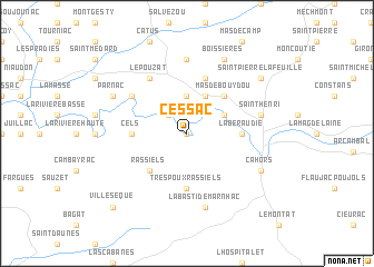 map of Cessac