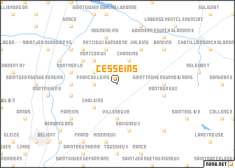 map of Cesseins