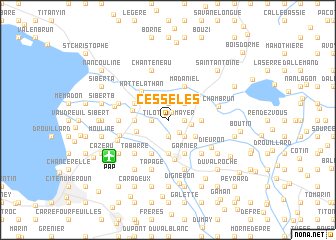 map of Cesselès