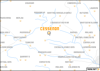 map of Cessenon