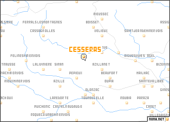 map of Cesseras