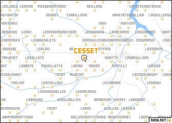 map of Cesset