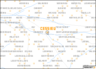 map of Cessieu