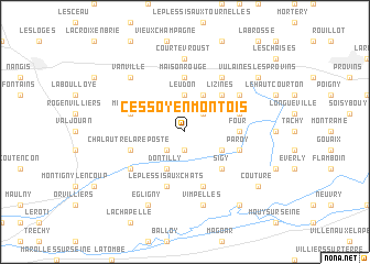 map of Cessoy-en-Montois